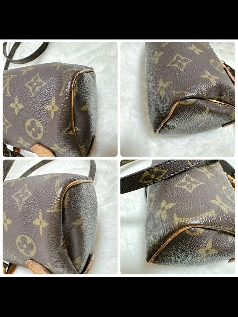 Louis Vuitton Monogram Crossbody Mini Bag with Vachetta Handles
